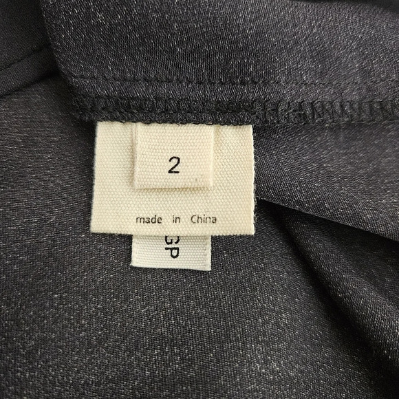 L'AGENCE Blouse Silk Black Tie Dye Short Sleeve Keyhole Back Top Shirt - Picture 6 of 8